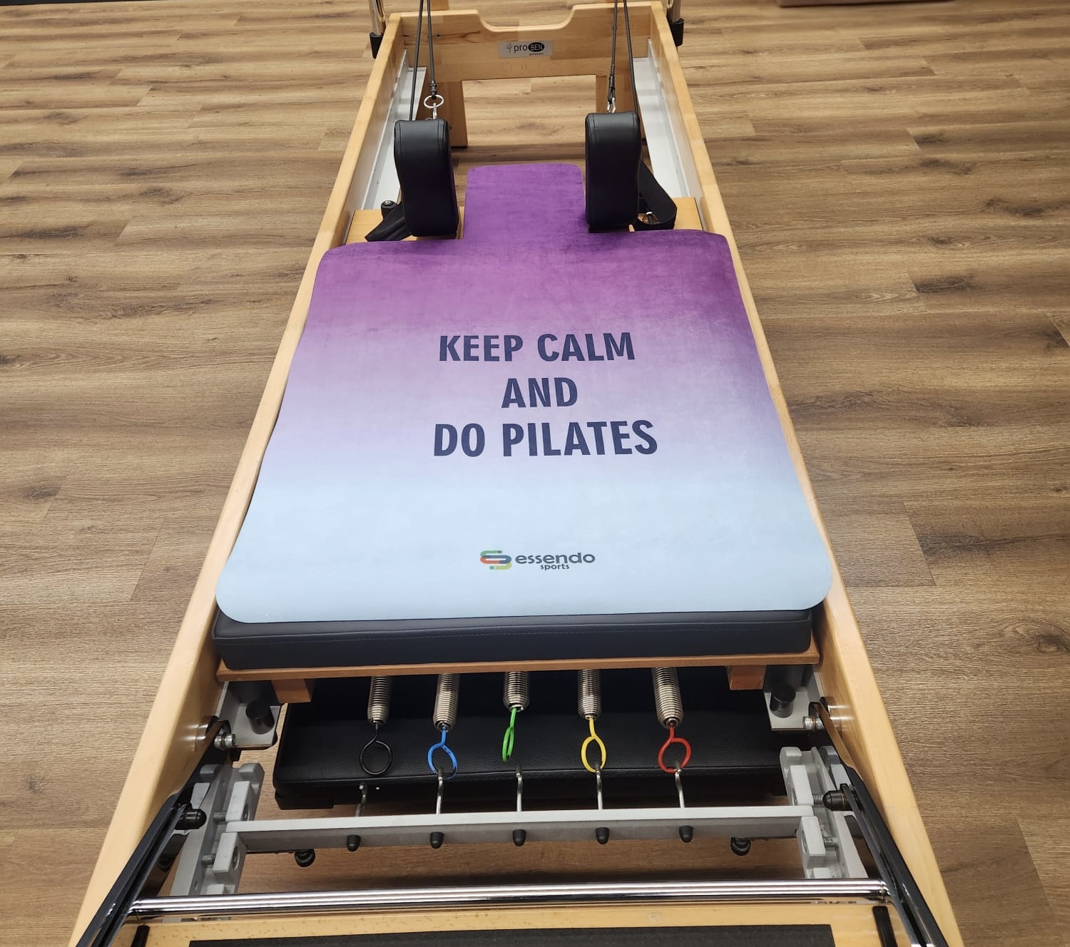 'Keep Calm And Do Pilates' Mor Mavi Reformer Mat (Model No 44) - Görsel 3